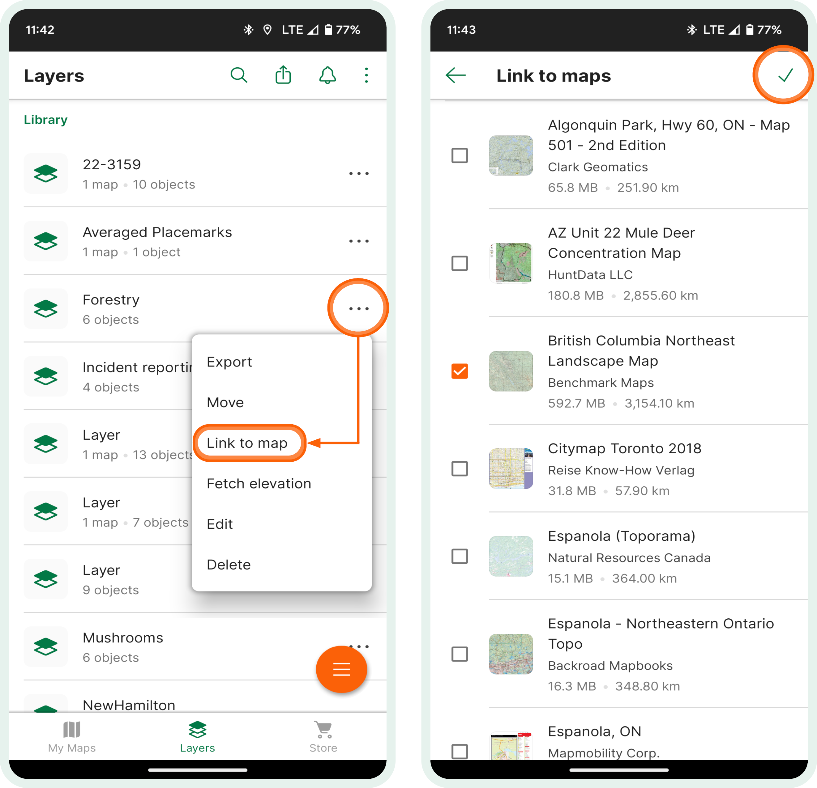 Managing map layers – Avenza Maps