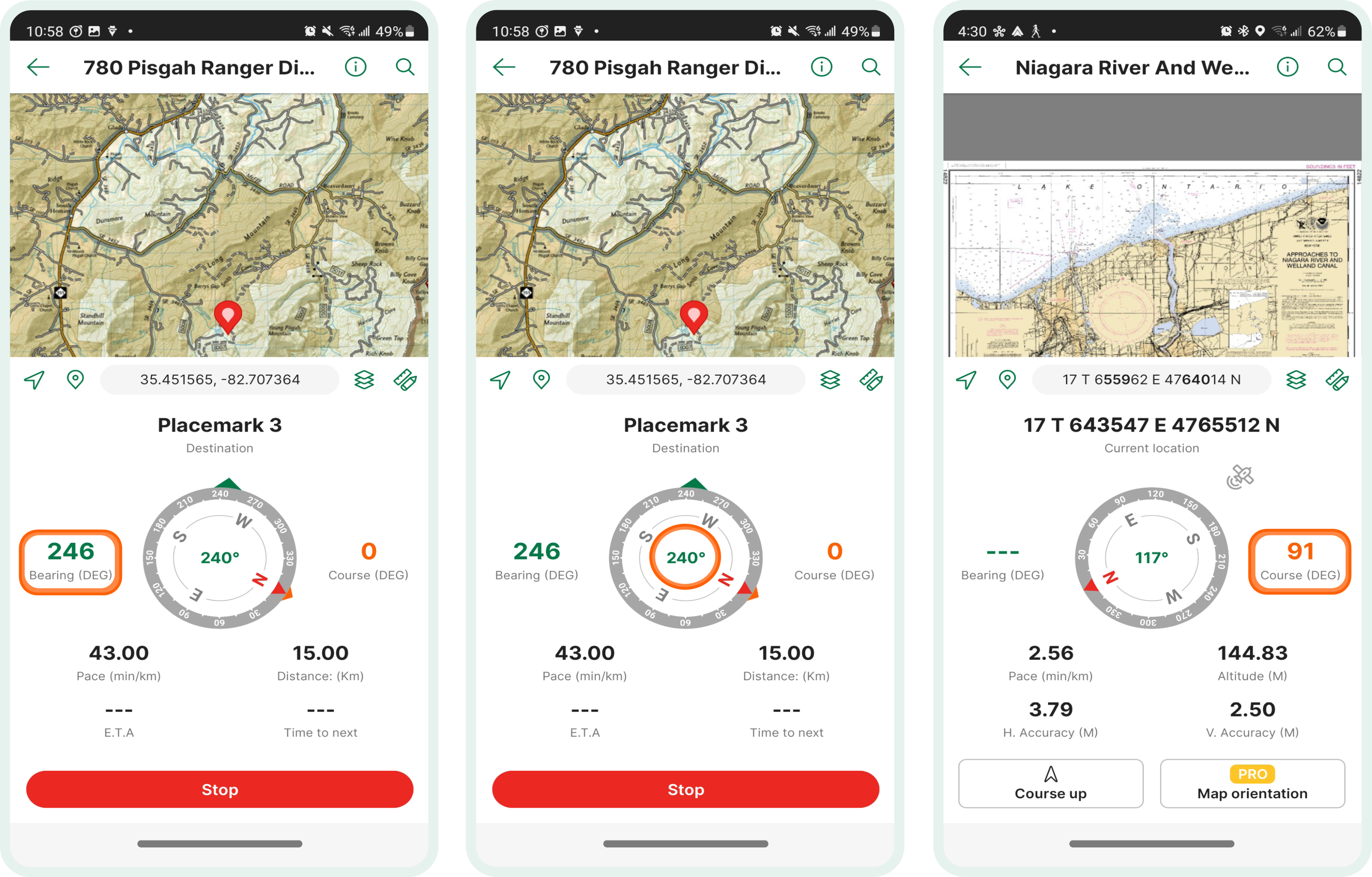 At what height do navigation compasses stop working?